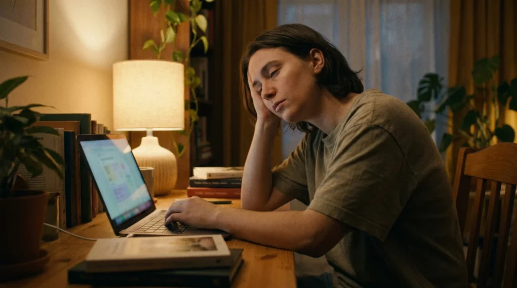 Bettor pausing in frustration after a losing run despite positive EV