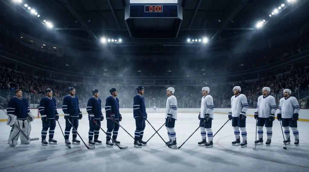 Final buzzer of a tied NHL regulation period