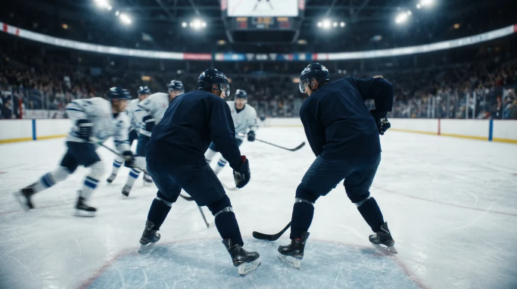 Hockey defenders slow to recover in their own zone late in a back-to-back
