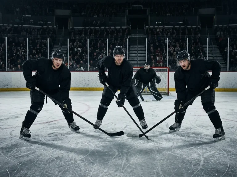 NHL penalty killers defending in a tight box formation during a critical shorthanded shift