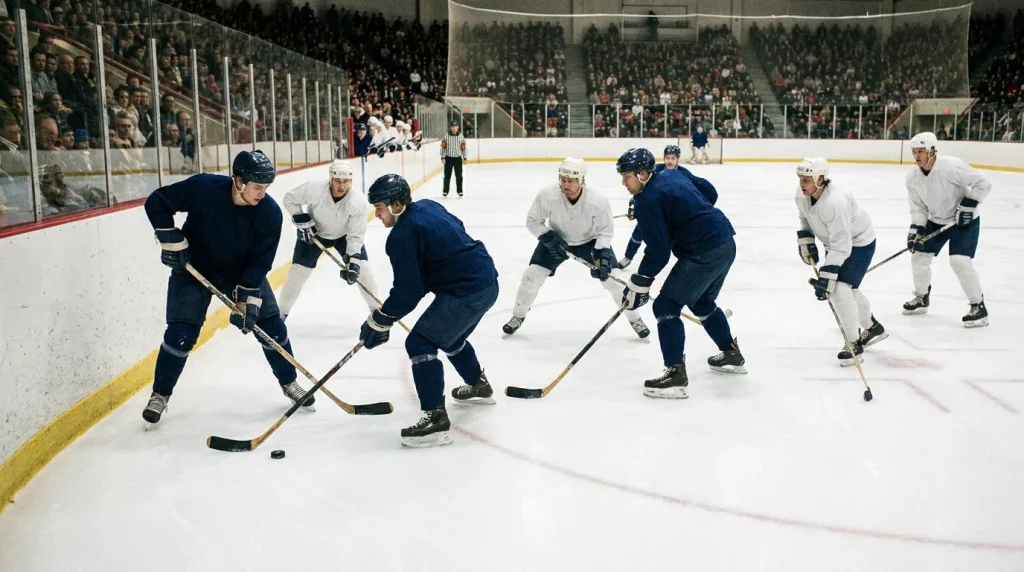 Power play set up after a referee's call
