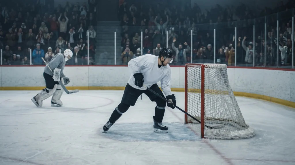 Empty-net goal late in the third period sealing a win