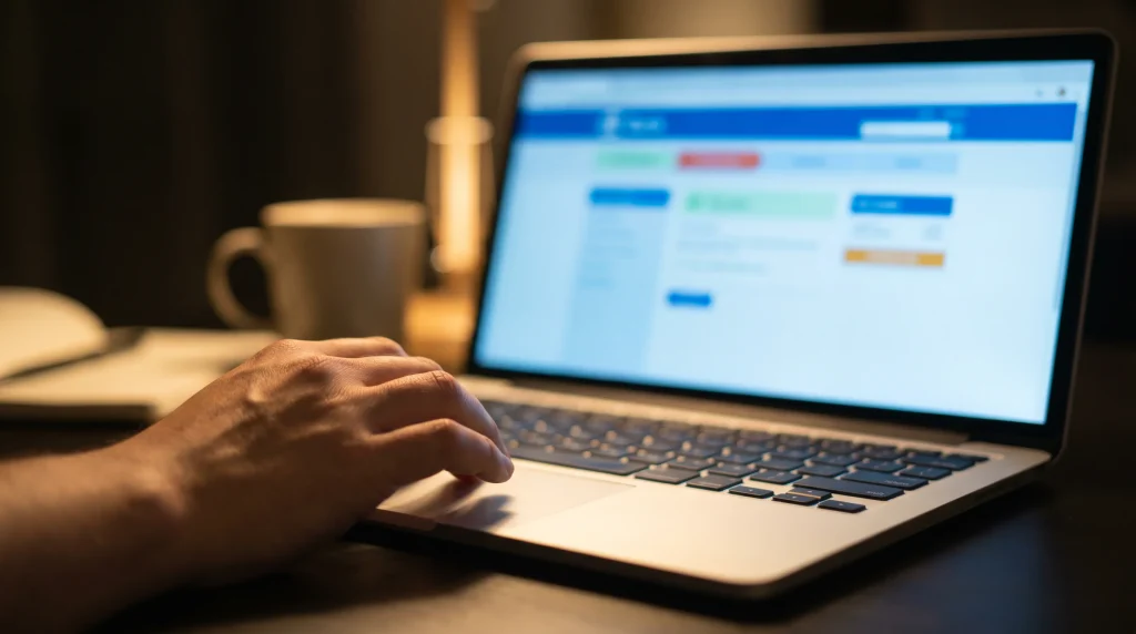 UK bank transfer confirmation page on a laptop