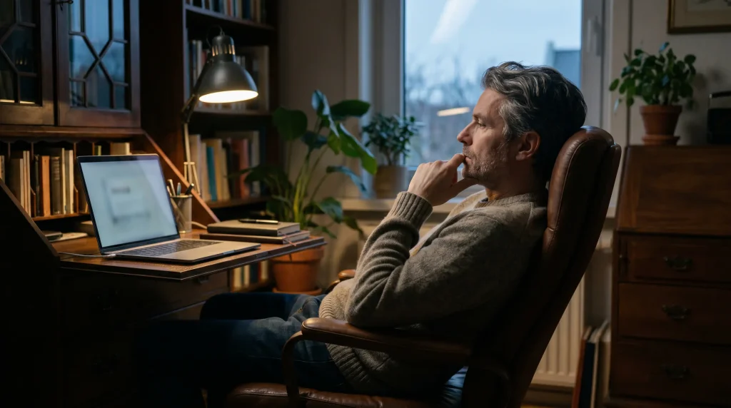 Bettor pausing before placing a stake due to uncertainty